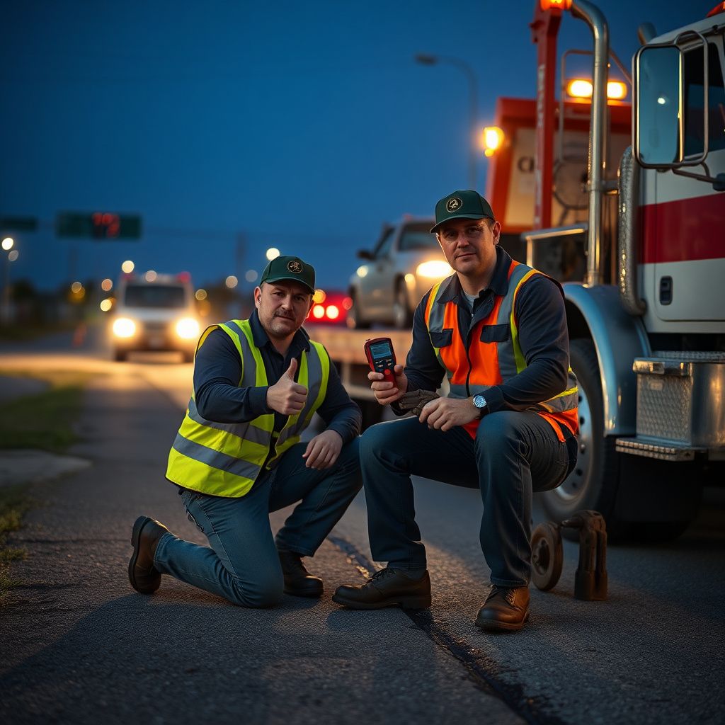 A professional Snappy Towing operator securing a vehicle onto a flatbed tow truck on a Crowley, Texas street, ensuring damage-free transport.
